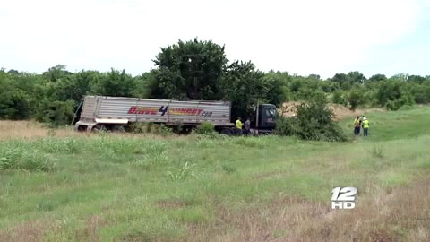 A semi truck driver was critically injured after crashing into some trees on Texas State Highway 289 in Gunter, TX on June 18,2013.